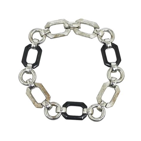 dior silver chain|Dior chain link necklace.